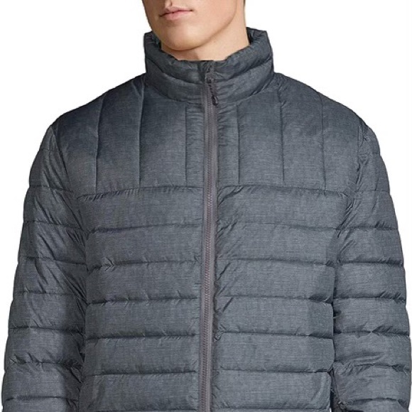 Lightweight Jacket Packable Puffer Jacket Gray Coat Swiss TechMens Size Small